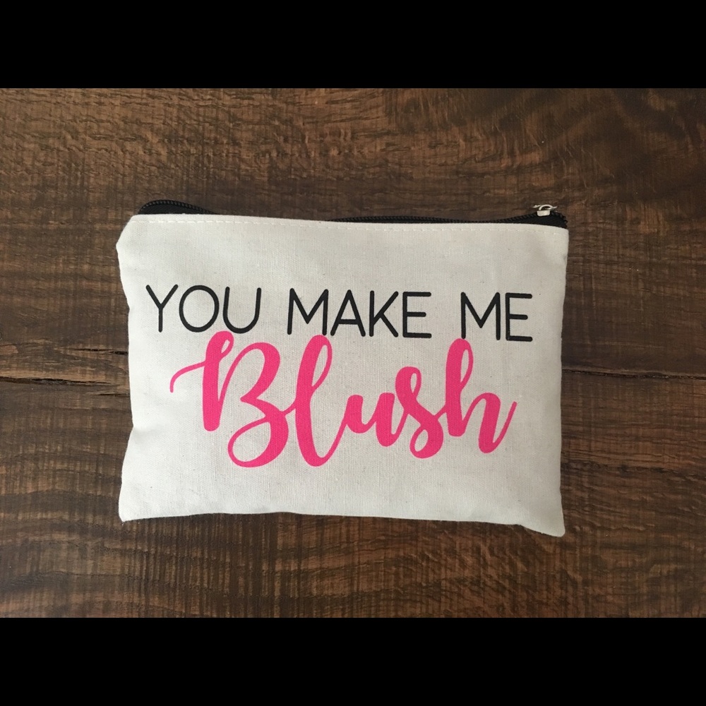 Zippered makeup bag